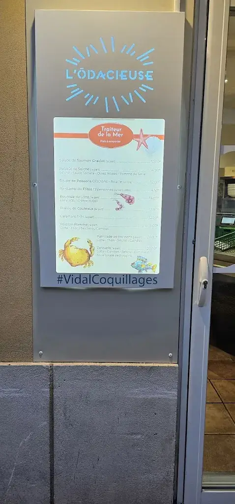 Menu_L'Odacieuse_Valras-Plage_imagen_1