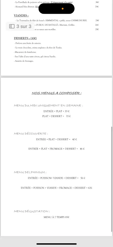 Menu_Le Delphinium_Valras-Plage_image_2