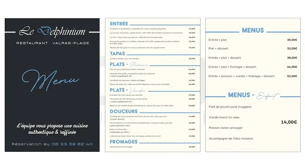 Menu_Le Delphinium_Valras-Plage_image_3