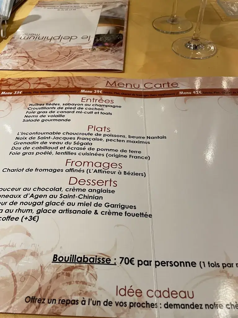 Menu_Le Delphinium_Valras-Plage_image_4