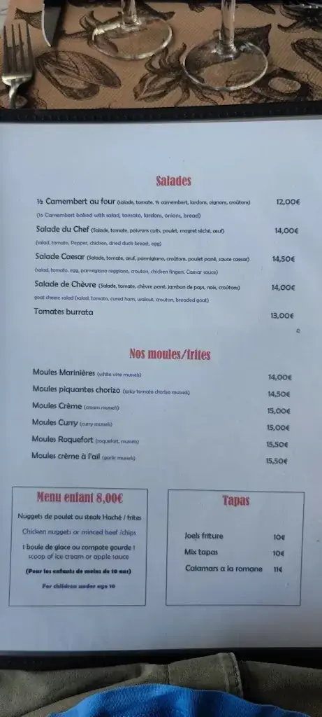 Menü_Brasserie Chez Mémé_Valras-Plage_Bild_1