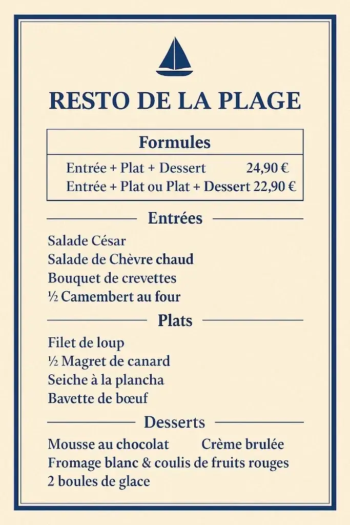 Menü_Resto de la plage_Valras-Plage_Bild_1