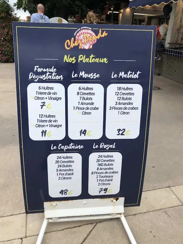 Menu_Chez Penda Valras Plage Coquillages_Valras-Plage_image_4