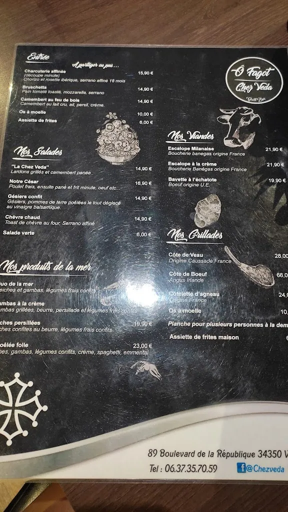 Menu_Restaurant Chez Veda Ô Fagot_Valras-Plage_image_1