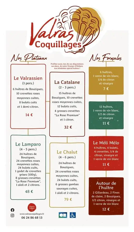 Menu_Valras Coquillages_Valras-Plage_image_2