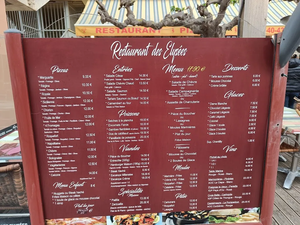 Menu_Restaurant les Élysées_Valras-Plage_image_1