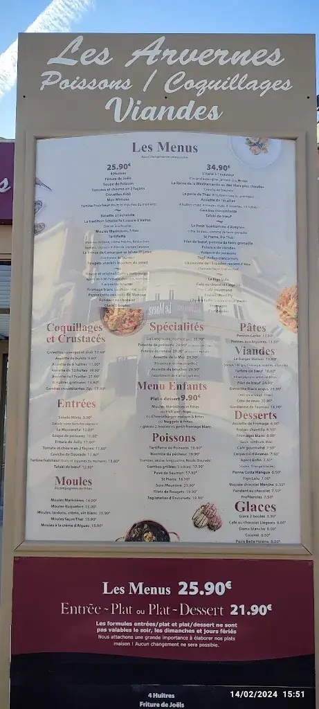 Menu_les ARVERNES Poca_Valras-Plage_image_2