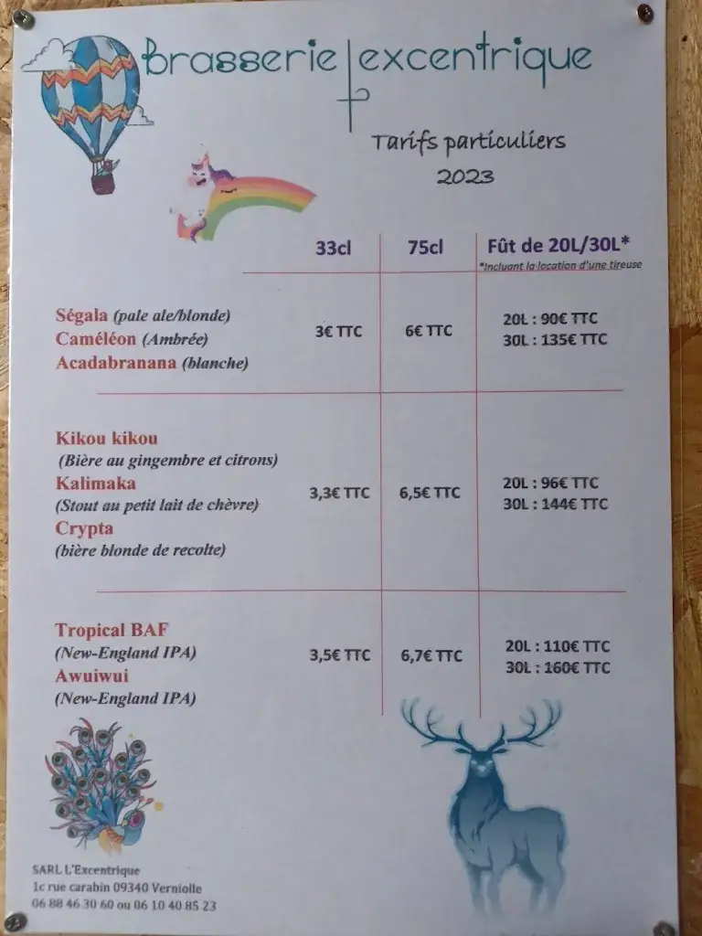 Menu_Brasserie l'excentrique_Verniolle_immagine_1
