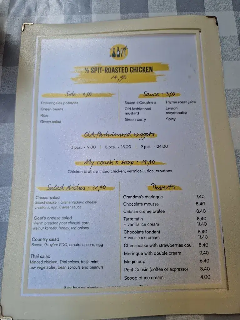 Menu_Chez ma cousine Bourg-de-four_Genève_image_3