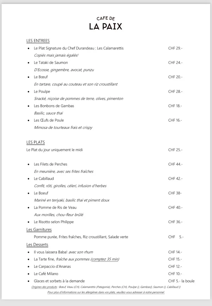 Menu_Cafe de la Paix_Genève_image_1
