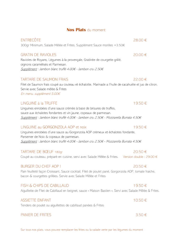 Menu_Le Restaurant - Maison Bastien - Reyrieux_Reyrieux_image_2
