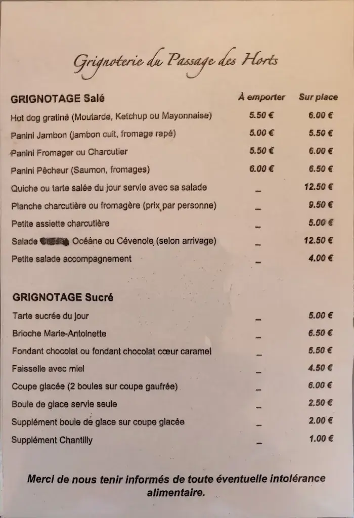 Menu_La Grignoterie du Passage de Horts_Vézénobres_image_1
