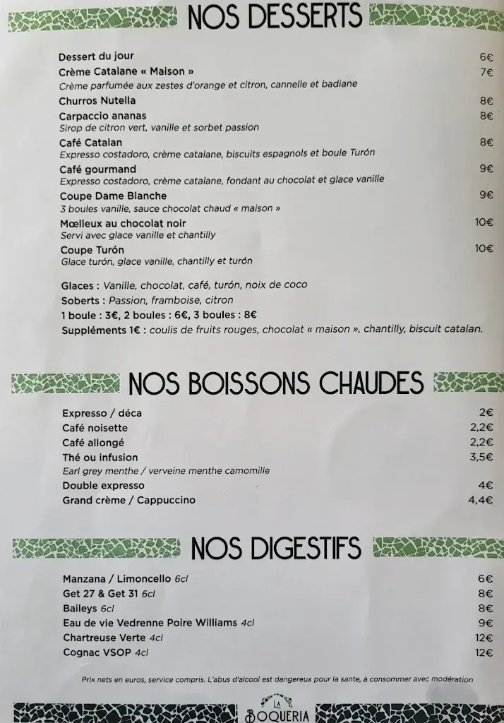 Menu_La Boqueria - Restaurant Catalan & Bar à tapas à Meyzieu_Meyzieu_image_2