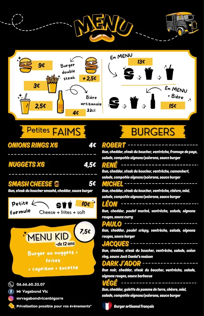 Menü_Mr Vagabond Vic_Vic-en-Bigorre_Bild_1