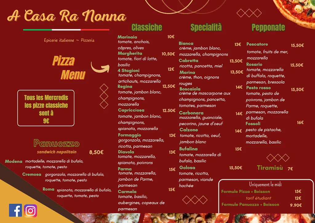 Menu_A Casa Ra Nonna - Épicerie italienne et Pizzeria_Vic-en-Bigorre_image_2