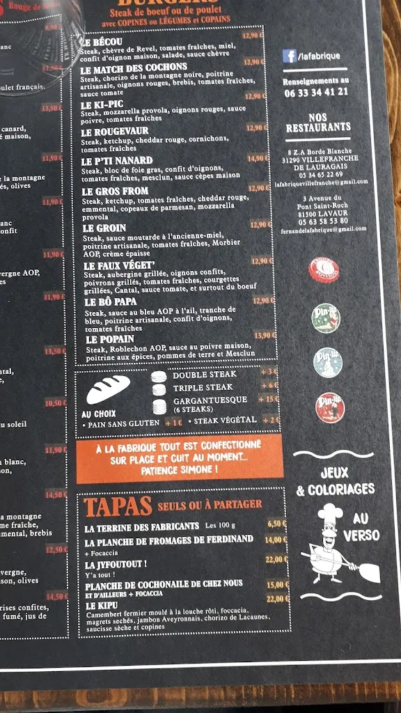 Menu_Le Billot de Léon - Restaurant Burgers Grill Pizzas_Villefranche-de-Lauragais_imagen_2