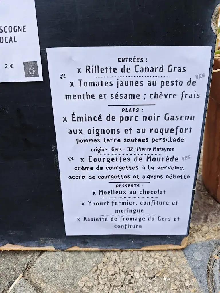 Menu_Le XX Bar à manger_Vic-Fezensac_image_2