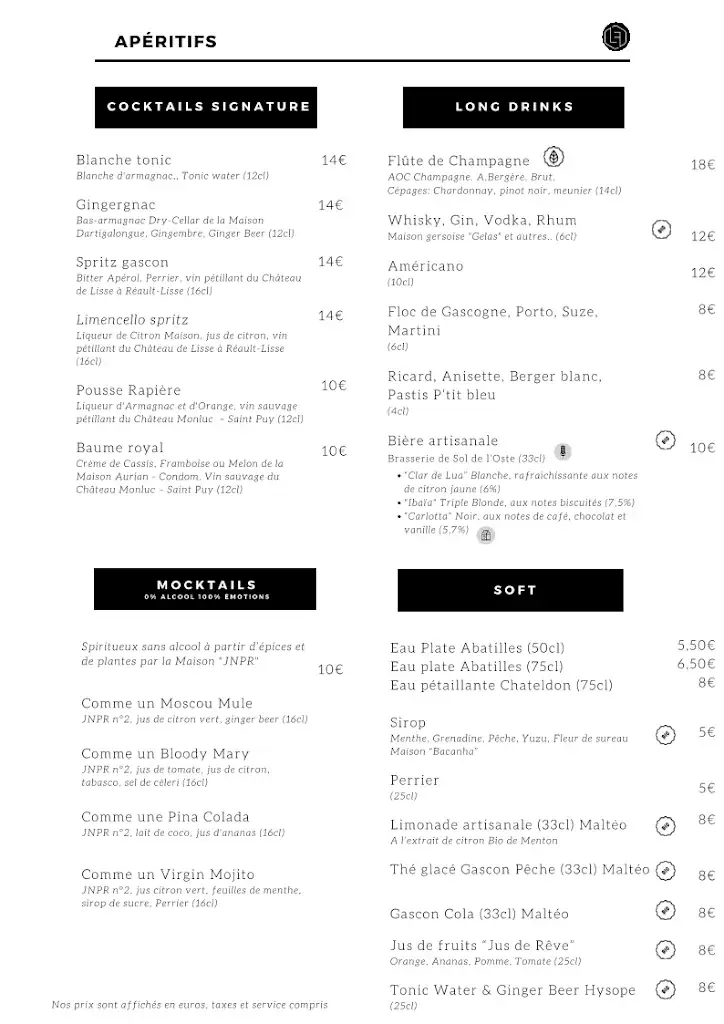 Menu_Restaurant Le Florida_Castéra-Verduzan_immagine_2