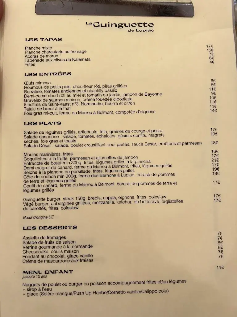 Menu_La Guinguette de Lupiac_Lupiac_image_2