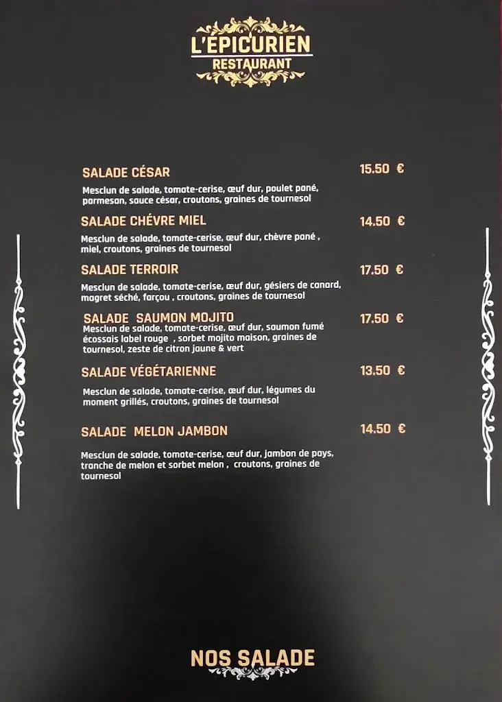 Menu_Restaurant L'Epicurien_Villefranche-de-Rouergue_immagine_3