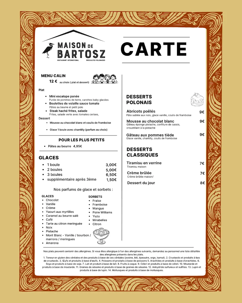 Menu_Maison de Bartosz - Restaurant Brasserie Bar - spécialités polonaises_Villefranche-de-Rouergue_image_2