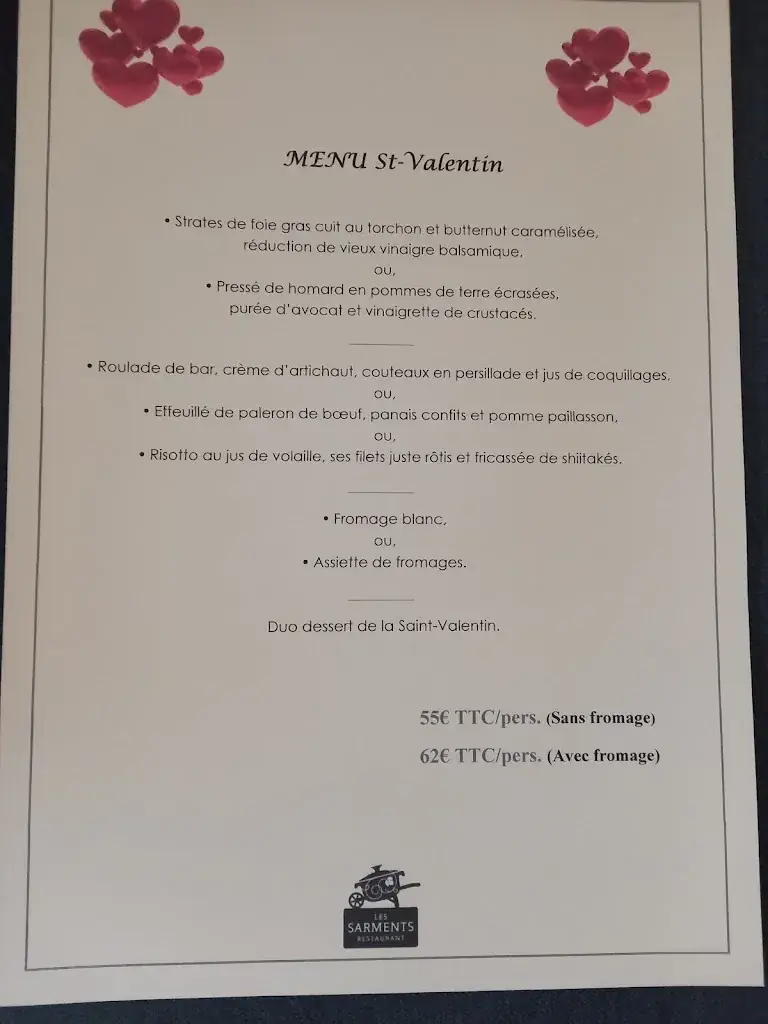 Menu_Restaurant Les Sarments_Arnas_image_2