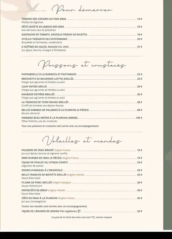 Menu_Plage Restaurant Carré Mer_Villeneuve-lès-Maguelone_image_1