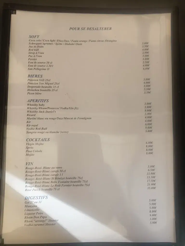 Menu_La Guinguette de L’Arnel_Villeneuve-lès-Maguelone_image_1