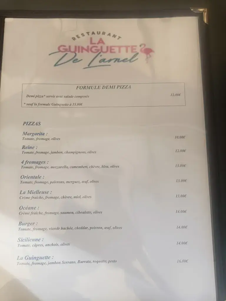 Menu_La Guinguette de L’Arnel_Villeneuve-lès-Maguelone_image_2