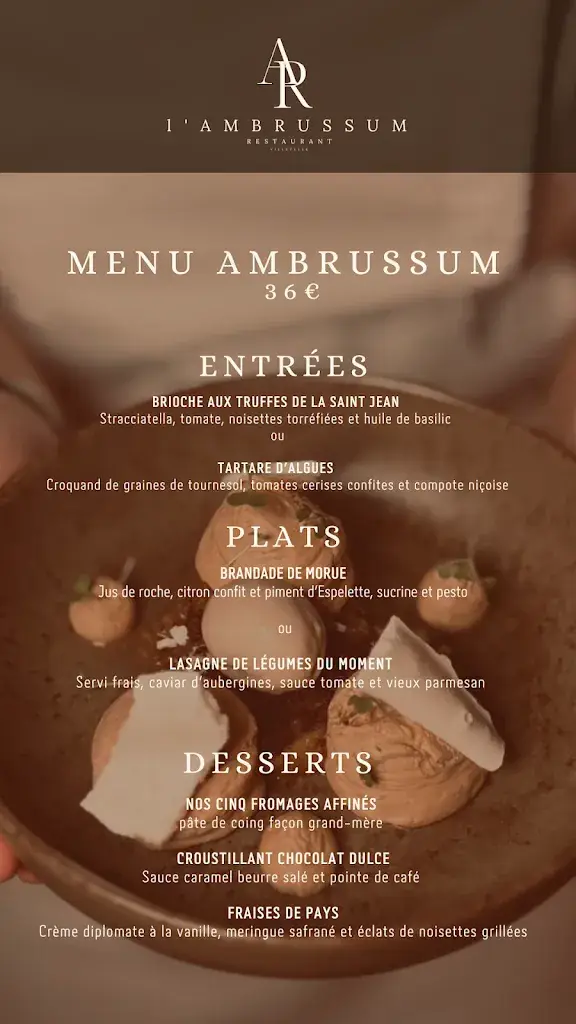 Menü_L’Ambrussum Restaurant_Villetelle_Bild_2