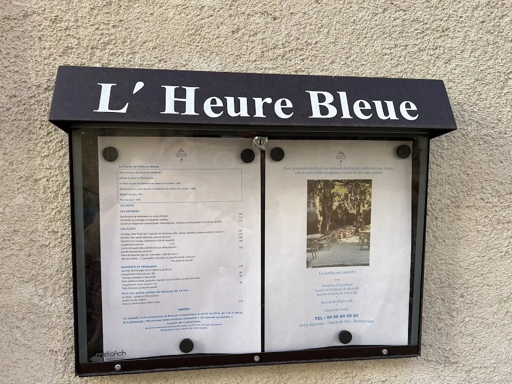 Menu_L'Heure Bleue - Chambres d'Hôtes et Restaurant à Villeneuve-les-Avignon_Villeneuve-lès-Avignon_image_1