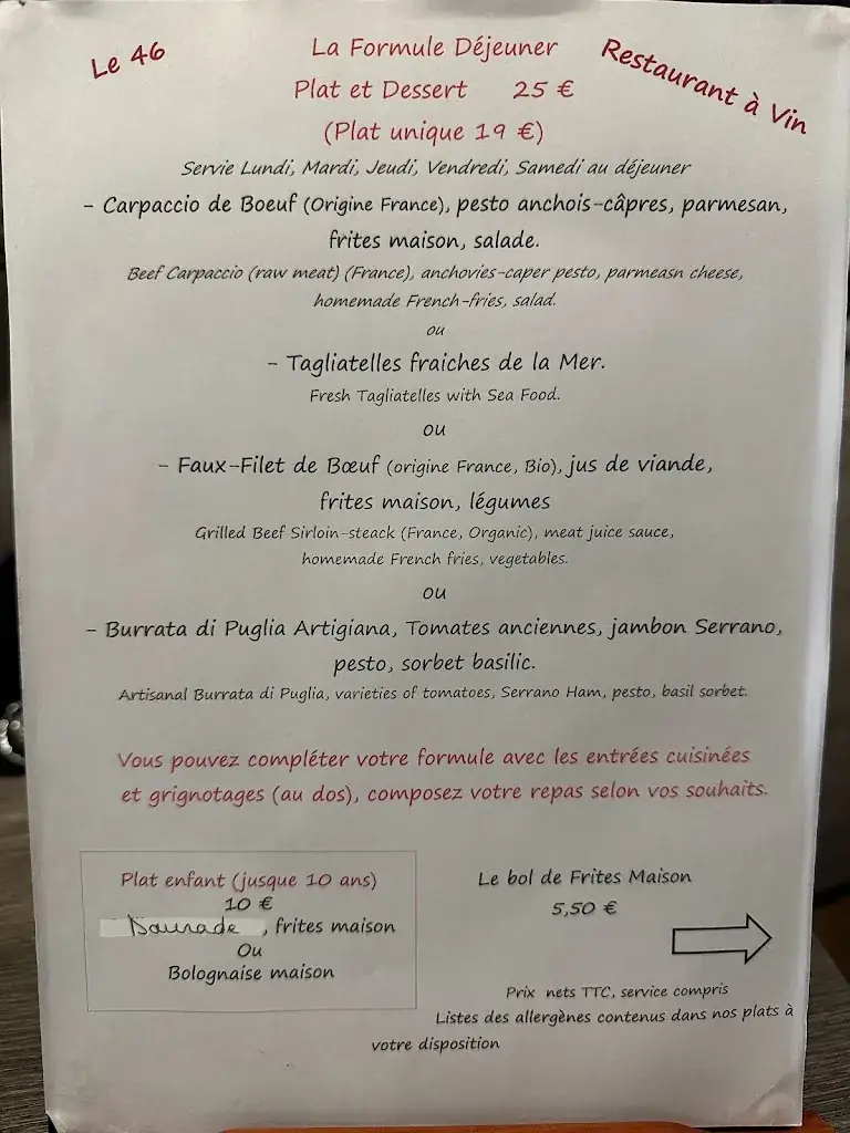 Menu_Restaurant Bar à Vin Le 46_Avignon_image_3