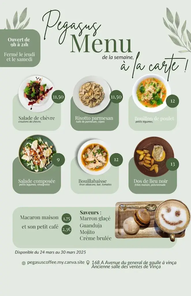 Menü_Pégasus Coffee_Vinça_Bild_4