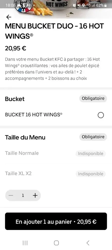 Menu_KFC Villepinte_Villepinte_image_2
