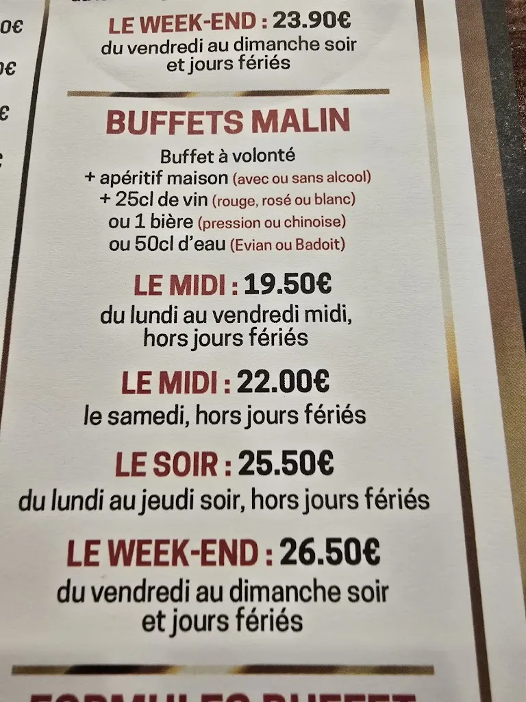 Menü_Restaurant asiatique Royal Buffet Le Mans_Mans_Bild_2