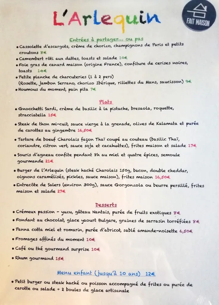 Menu_L'Arlequin_Aigrefeuille-sur-Maine_immagine_2