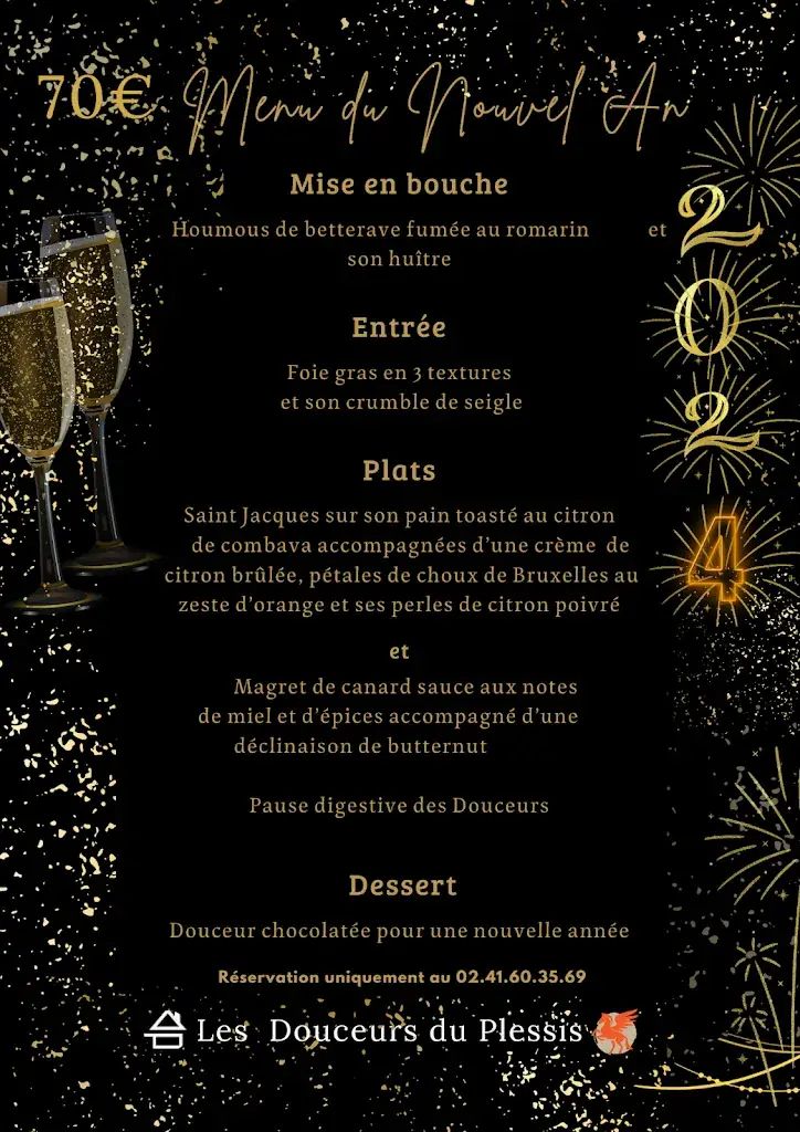 Menu_Restaurant Les Douceurs du Plessis_Plessis-Grammoire_image_3