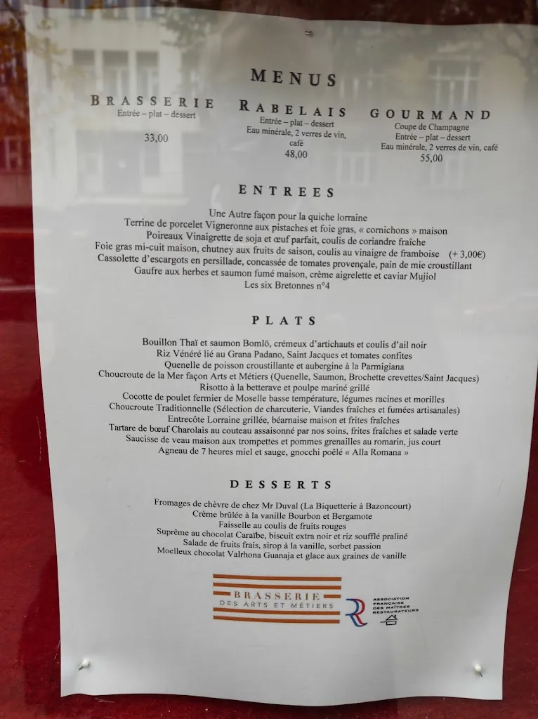 Menu_Les Arts et Métiers_Metz_image_2