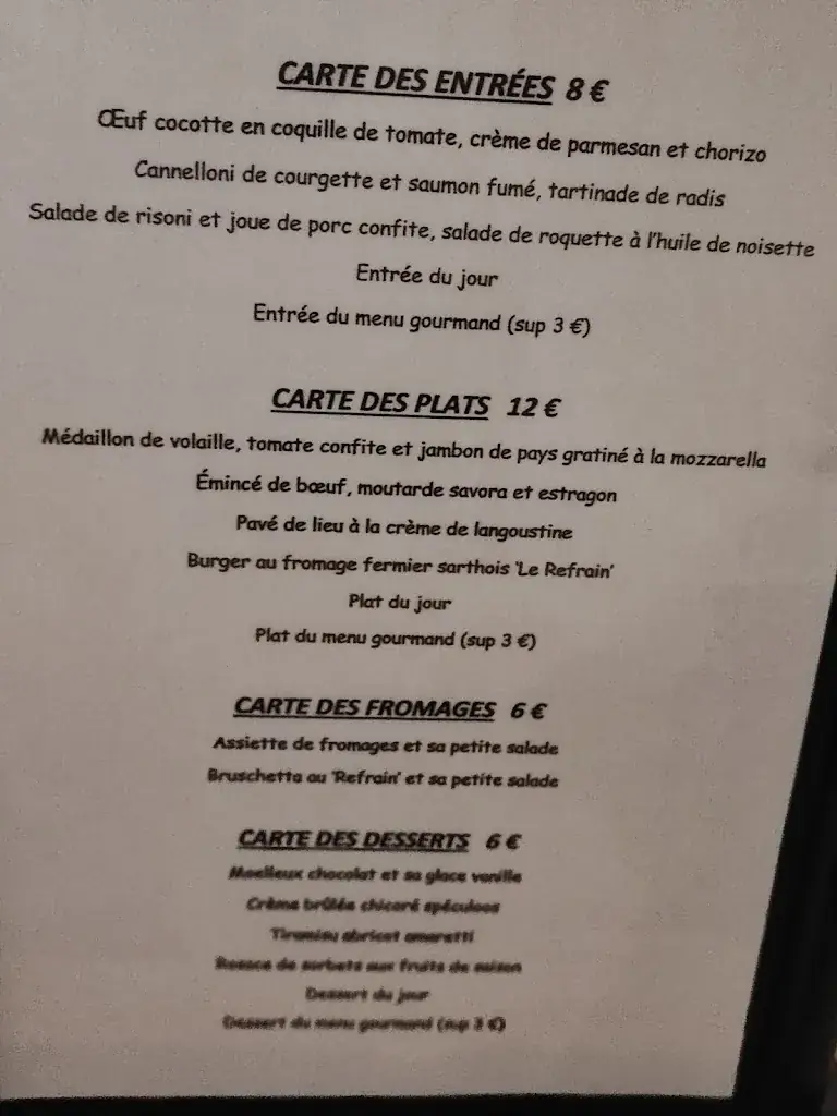 Menu_Auberge Des Hunaudieres_Ruaudin_immagine_3