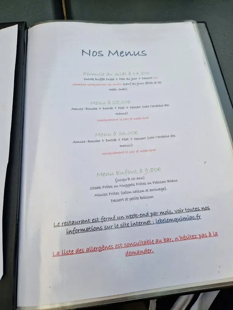 Menu_Le Belem_Mesquer_image_1