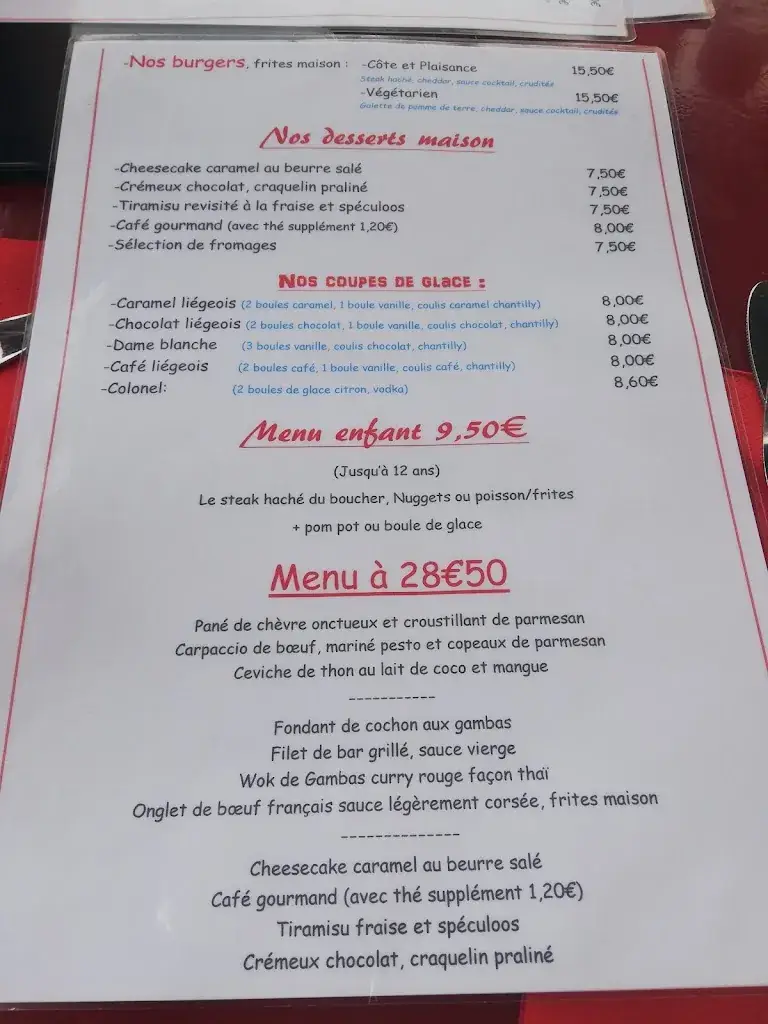 Menu_Cote Et Plaisance restaurant Pornic_Pornic_image_4