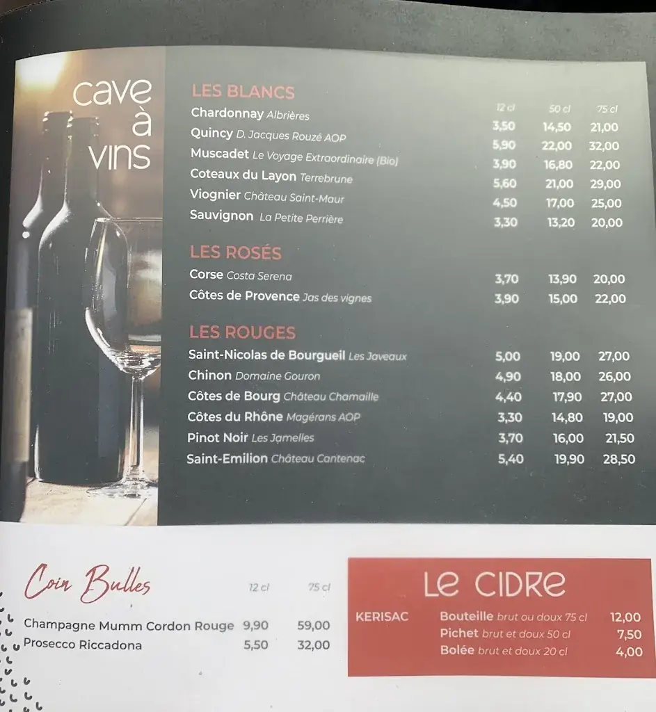 Menu_Le Poisson Rouge_Pornic_image_3