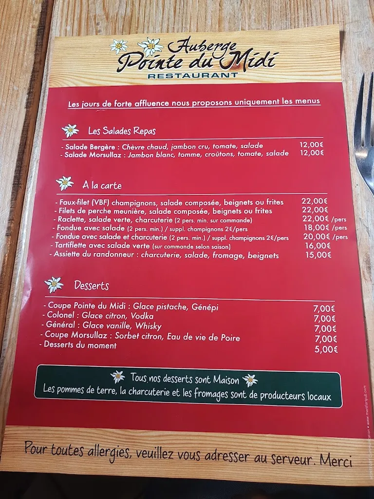 Menu_Auberge Pointe du Midi_Mont-Saxonnex_image_1