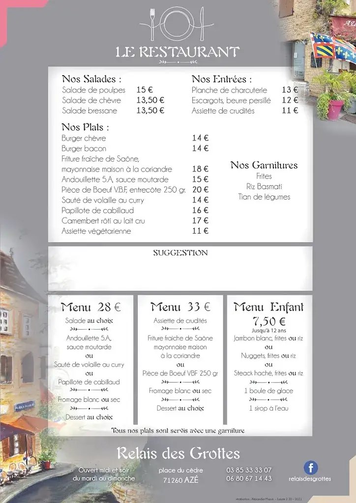 Menu_Le Relais des Grottes_Azé_image_3
