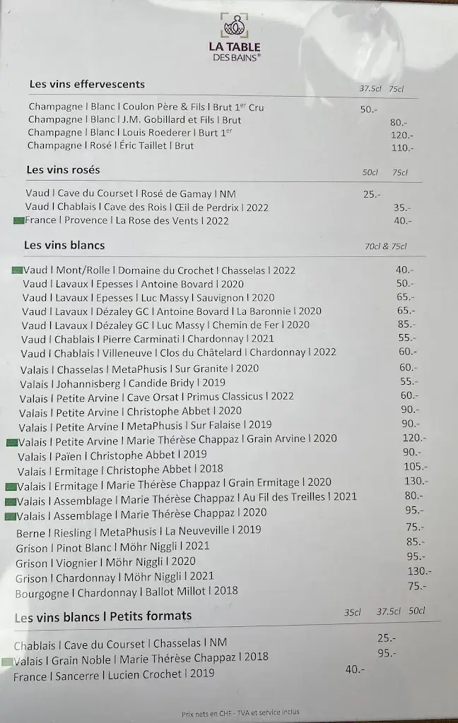 Menu_Restaurant La Table des Bains_Lavey-Morcles_image_2