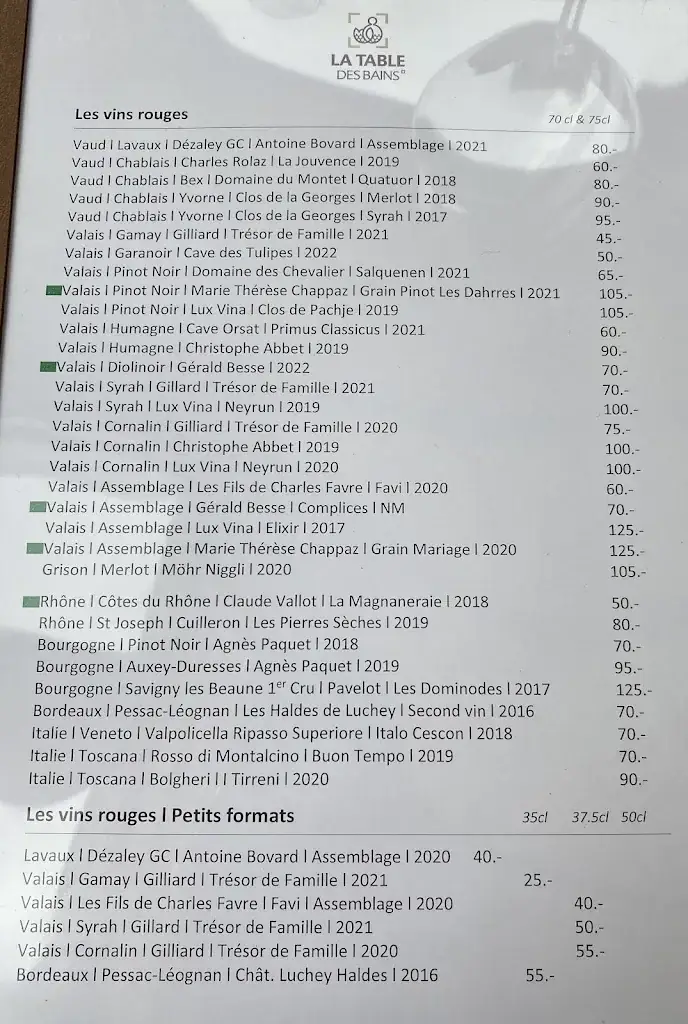 Menu_Restaurant La Table des Bains_Lavey-Morcles_image_3