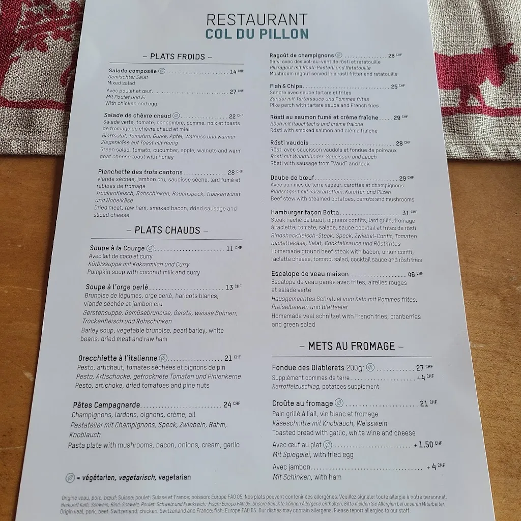 Menu_Restaurant Col du Pillon_Diablerets_image_3
