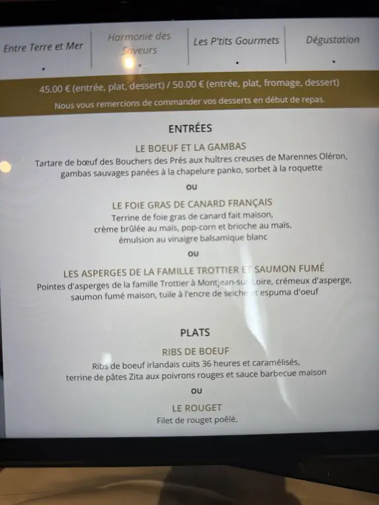 Menu_Restaurant L'Hoirie_Beaucouzé_image_2