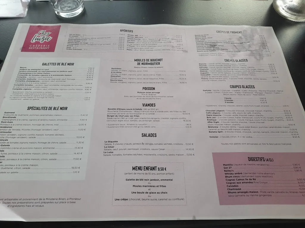 Menu_Chez Luisa_Barbâtre_image_1
