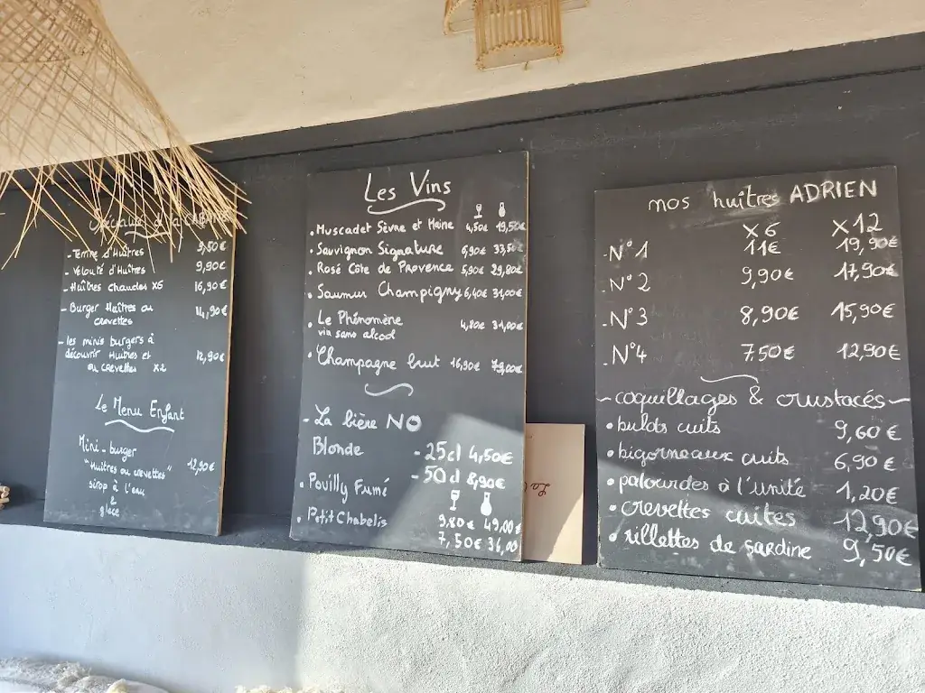 Menu_La Cabane d'Adrien-Ostréiculteur_Guérinière_image_2